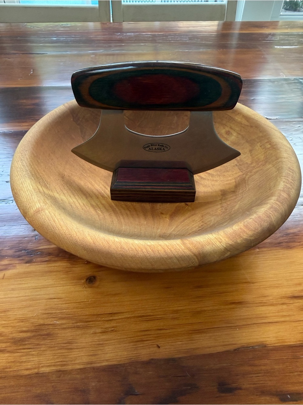 Alaskan Ulu Knife and Bowl Set